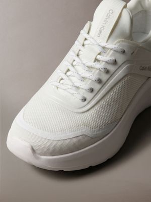 off white ck curve - lightweight runner trainers for women calvin klein
