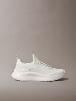 white ck curve - lightweight runner trainers for women calvin klein