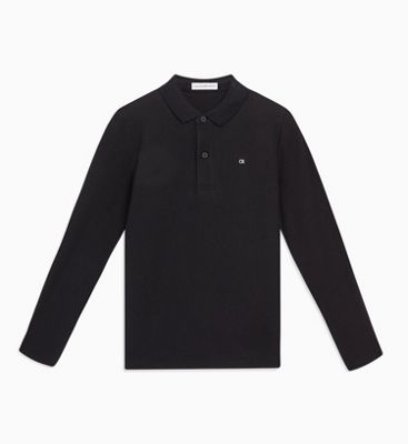 calvin klein polo long sleeve