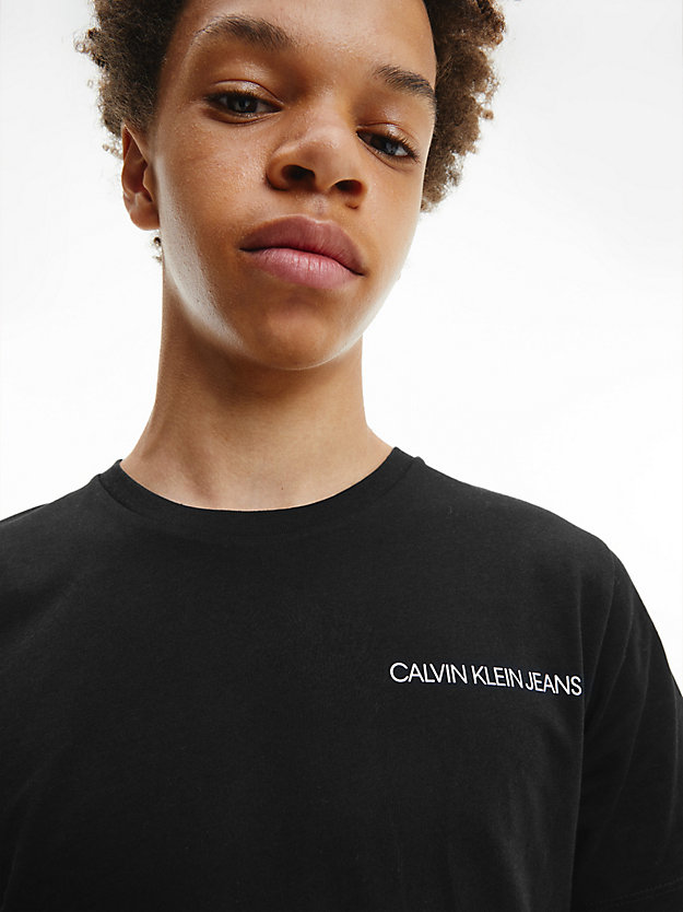 BLACK T-shirt en coton bio for boys CALVIN KLEIN JEANS