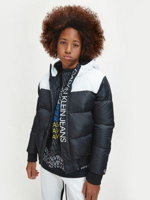 calvin klein black puffer vest