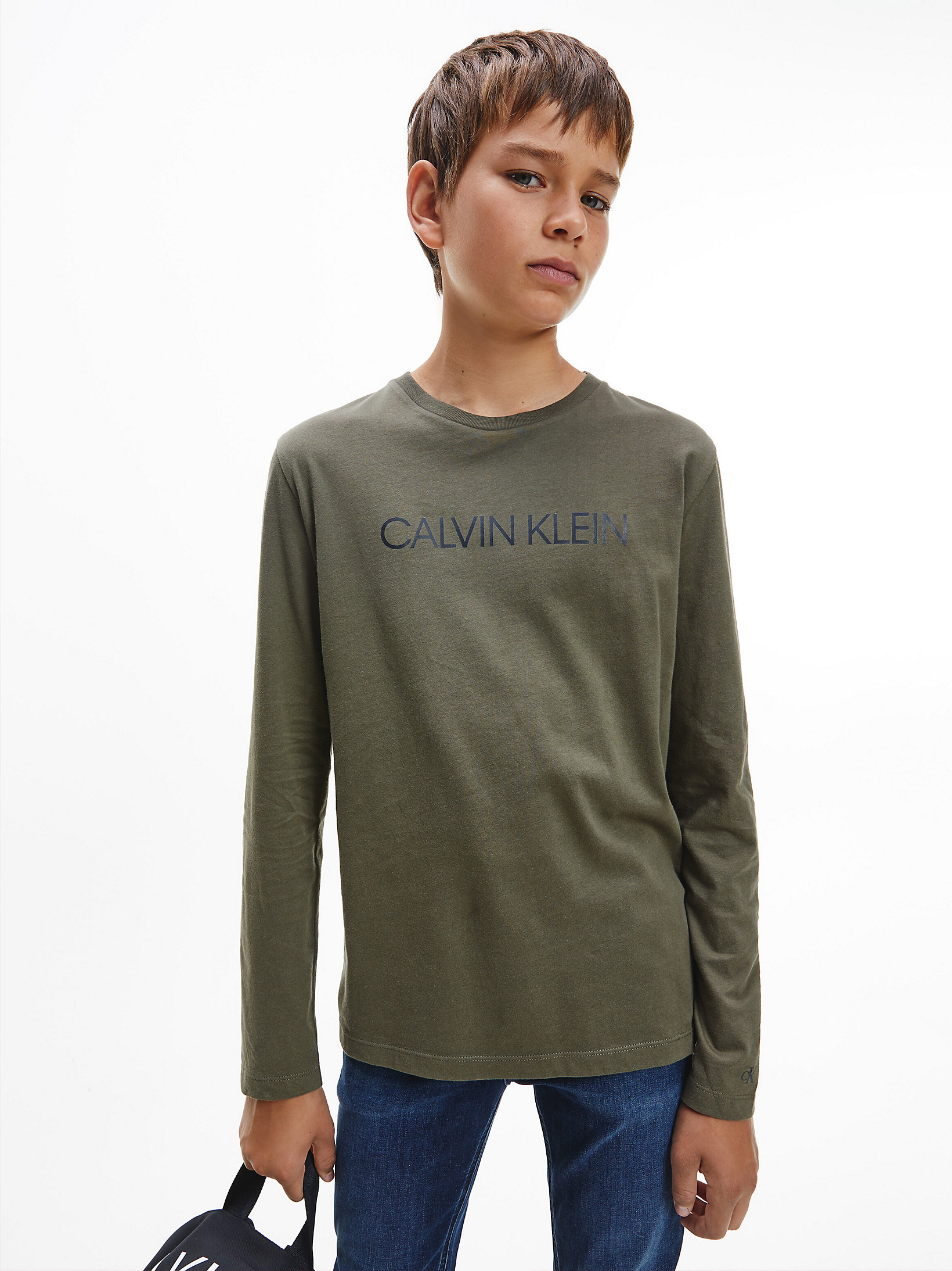 Calvin Klein Bambino Abbigliamento Top e t-shirt T-shirt T-shirt a maniche lunghe T-shirt a maniche lunghe con logo 