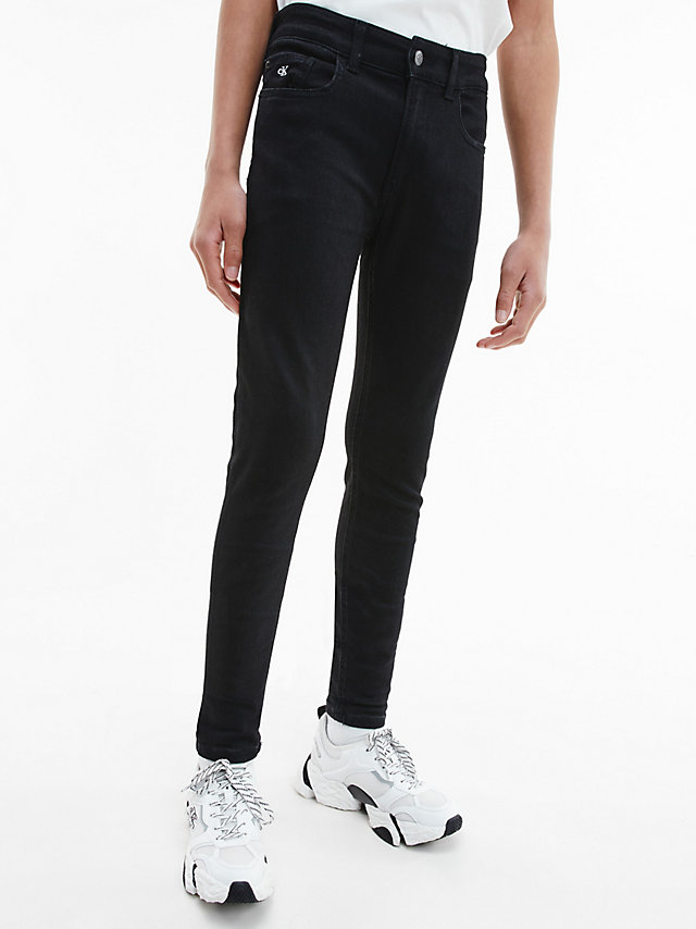 Clean Black Stretch Skinny Jeans undefined boys Calvin Klein