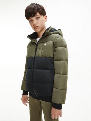Recycled Polyester Puffer Jacket Calvin, Is A Polyester Puffer Coat Warm