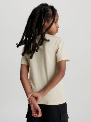 SHITAKE/ CLASSIC BEIGE 2 Pack Organic Cotton T-shirts for boys CALVIN KLEIN JEANS