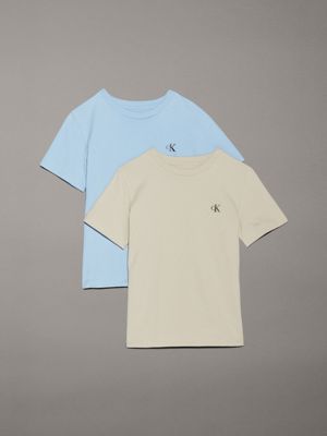 blue 2 pack t-shirts for boys calvin klein jeans