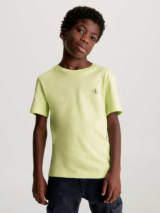 t-shirt in confezione da 2 green da boys calvin klein jeans