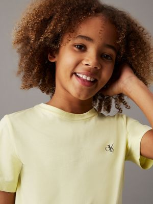 heather grey / elfin yellow 2 pack t-shirts for boys calvin klein jeans