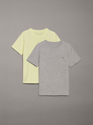 grey 2 pack t-shirts for boys calvin klein jeans