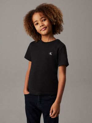 white / black 2 pack t-shirts for boys calvin klein jeans