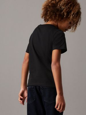 white / black 2 pack t-shirts for boys calvin klein jeans