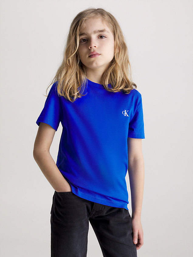 blue 2 pack t-shirts voor boys - calvin klein jeans