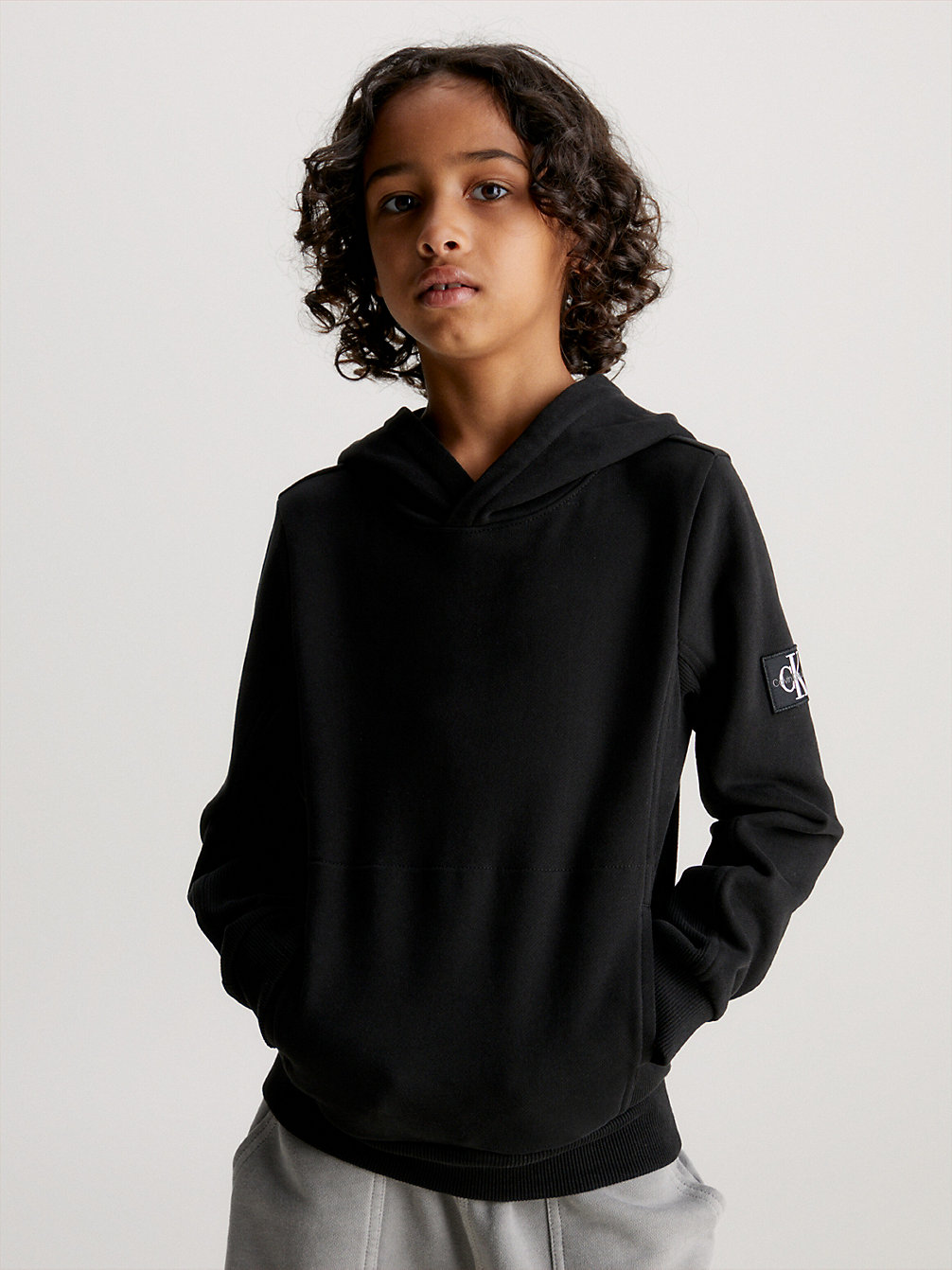 CK BLACK Gepeachter Fleece-Hoodie undefined boys Calvin Klein