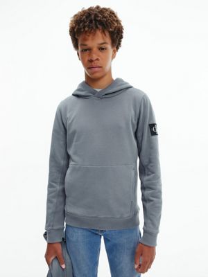 calvin klein badge hoodie