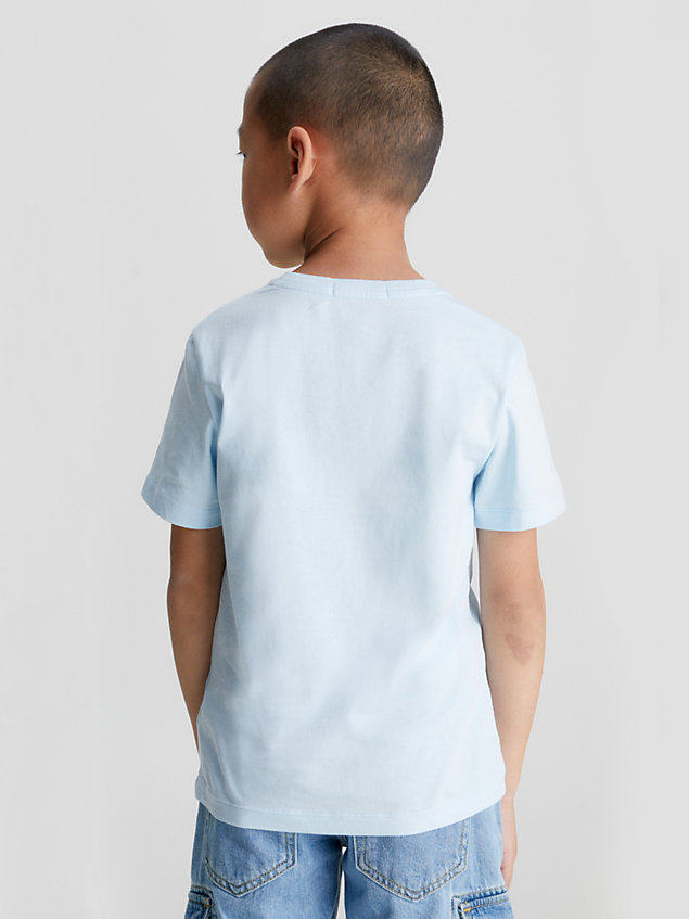 t-shirt avec logo blue pour boys calvin klein jeans