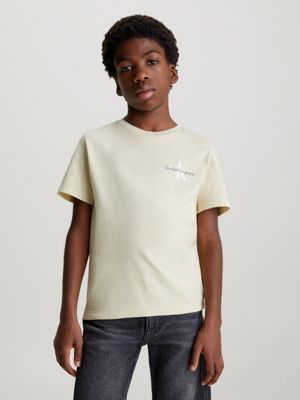 Calvin Klein Boys Neon Green Logo T-Shirt