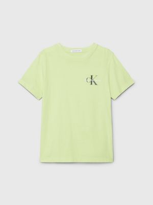 Calvin Klein Boys Neon Green Logo T-Shirt