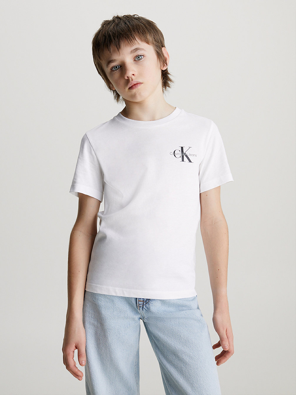BRIGHT WHITE T-Shirt En Coton Bio undefined boys Calvin Klein
