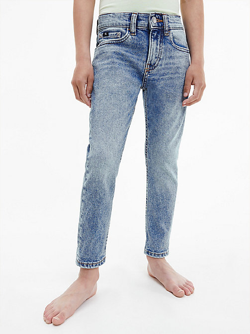 Calvin Klein Bambino Abbigliamento Pantaloni e jeans Jeans Jeans straight Jeans straight con Logo Tape 
