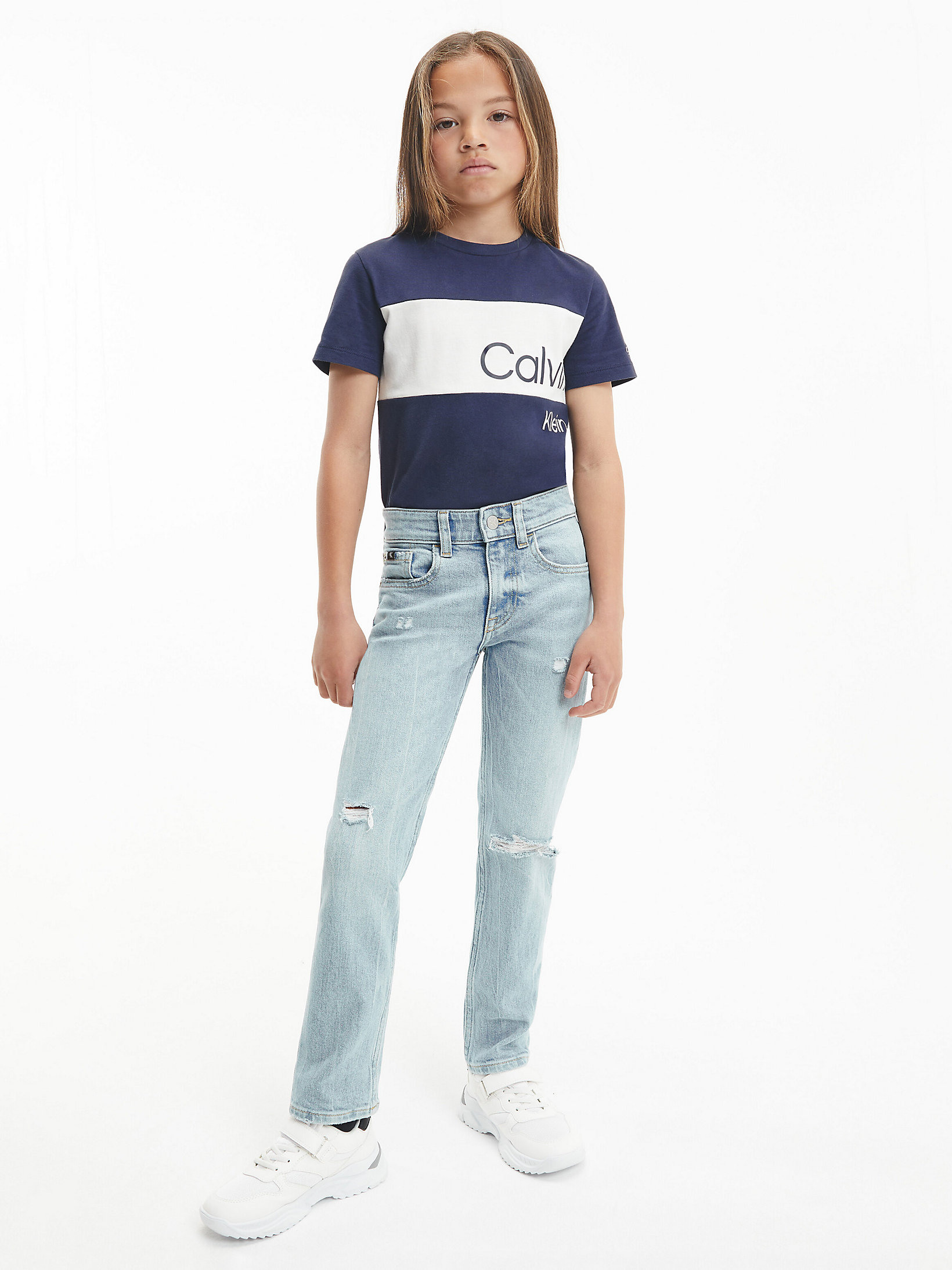 Jeans skinny a vita media Calvin Klein Bambina Abbigliamento Pantaloni e jeans Jeans Jeans skinny 