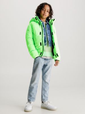 Light green puffer on sale jacket