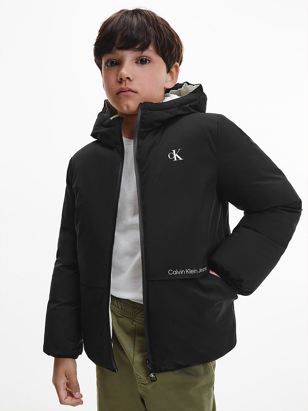 CK BLACK Reversible Puffer Jacket undefined boys Calvin Klein