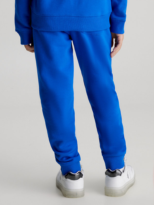 blue baumwoll-frottee-jogginghose für jungen - calvin klein jeans