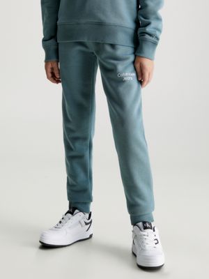 Calvin Klein Jeans - Boys Grey Cotton Logo Joggers
