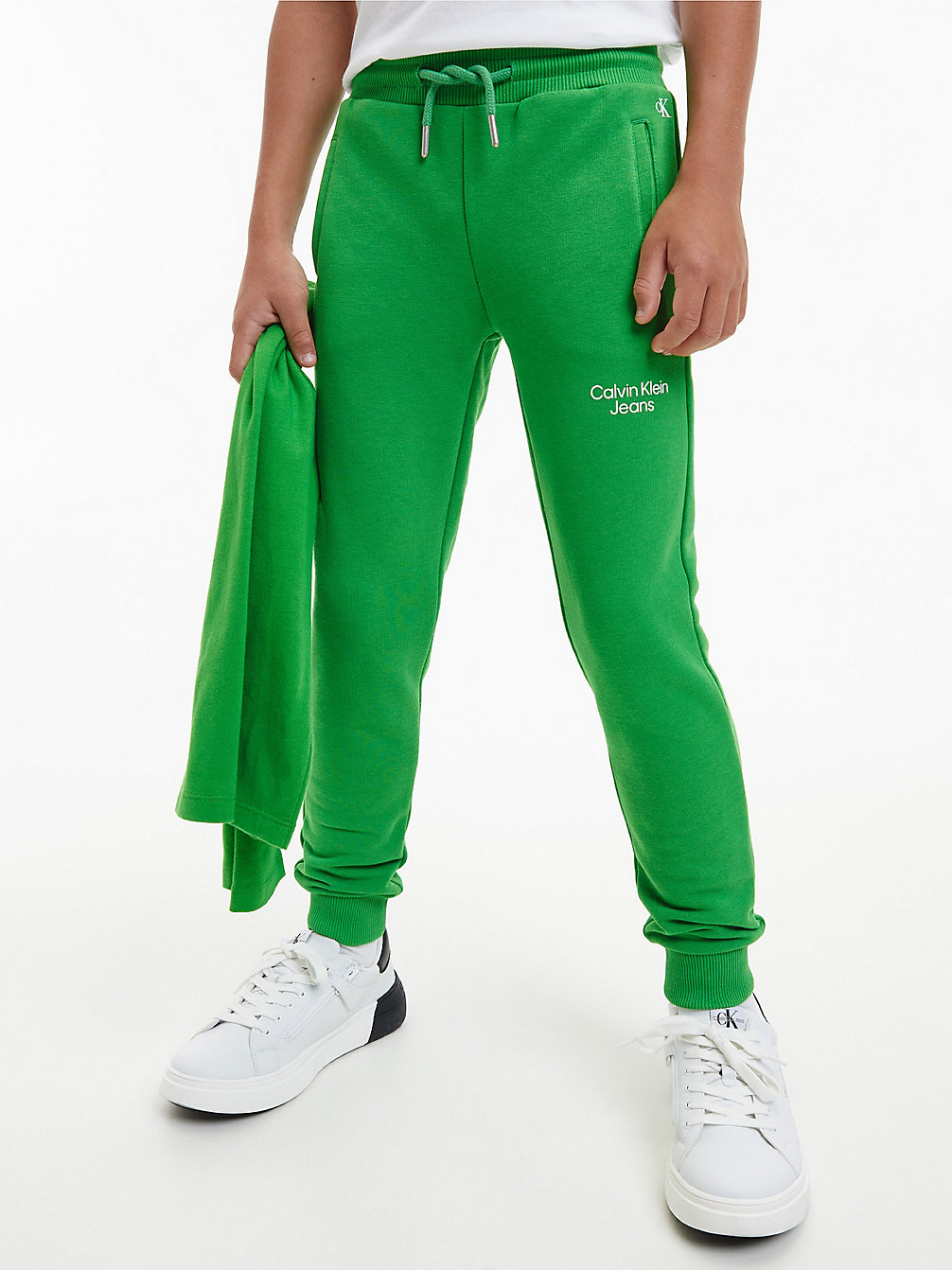 GALVANIC GREEN Joggingbroek Van Biologisch Katoen Met Logo undefined jongens Calvin Klein