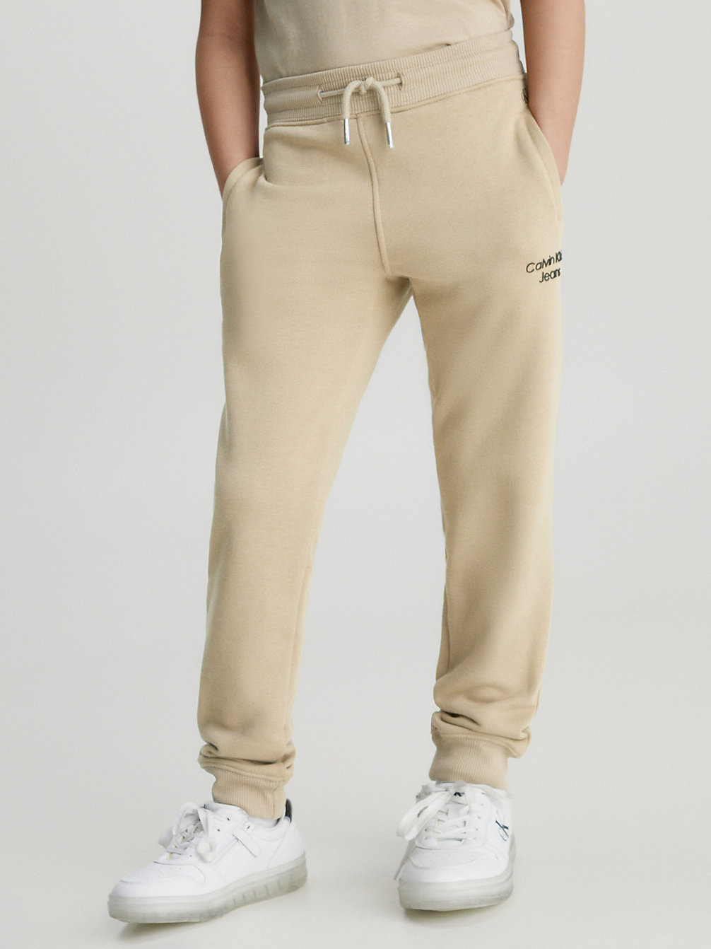 TRAVERTINE > Spodnie Dresowe Z Logo Z Bawełny Organicznej > undefined boys - Calvin Klein