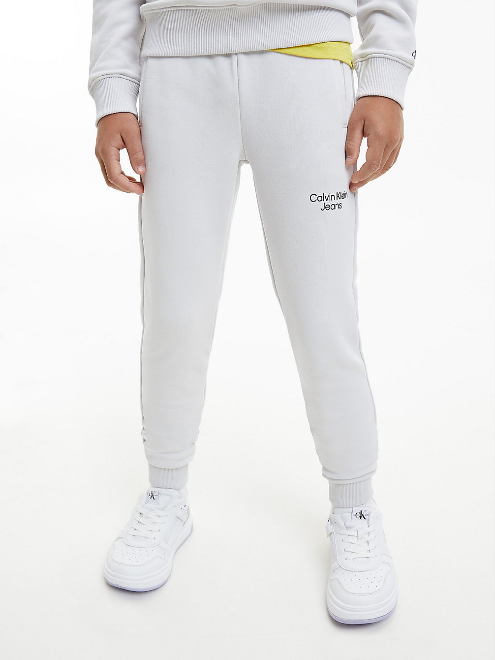STONE GREY Pantalon De Jogging En Coton Bio undefined boys Calvin Klein