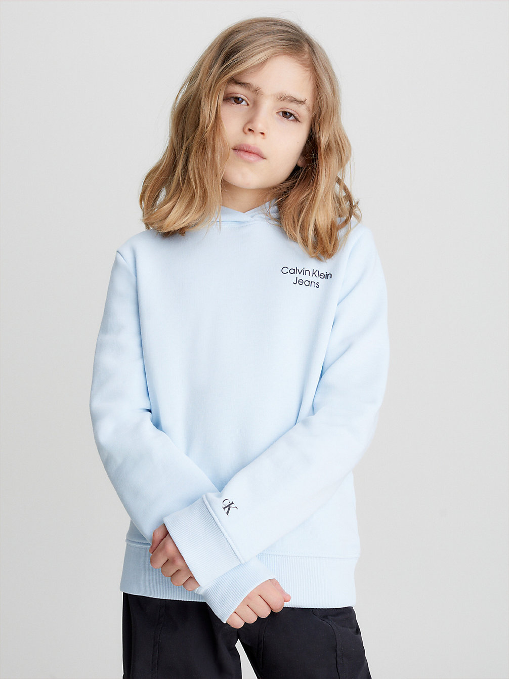 KEEPSAKE BLUE Sweat-Shirt À Capuche En Coton Bio undefined garcons Calvin Klein
