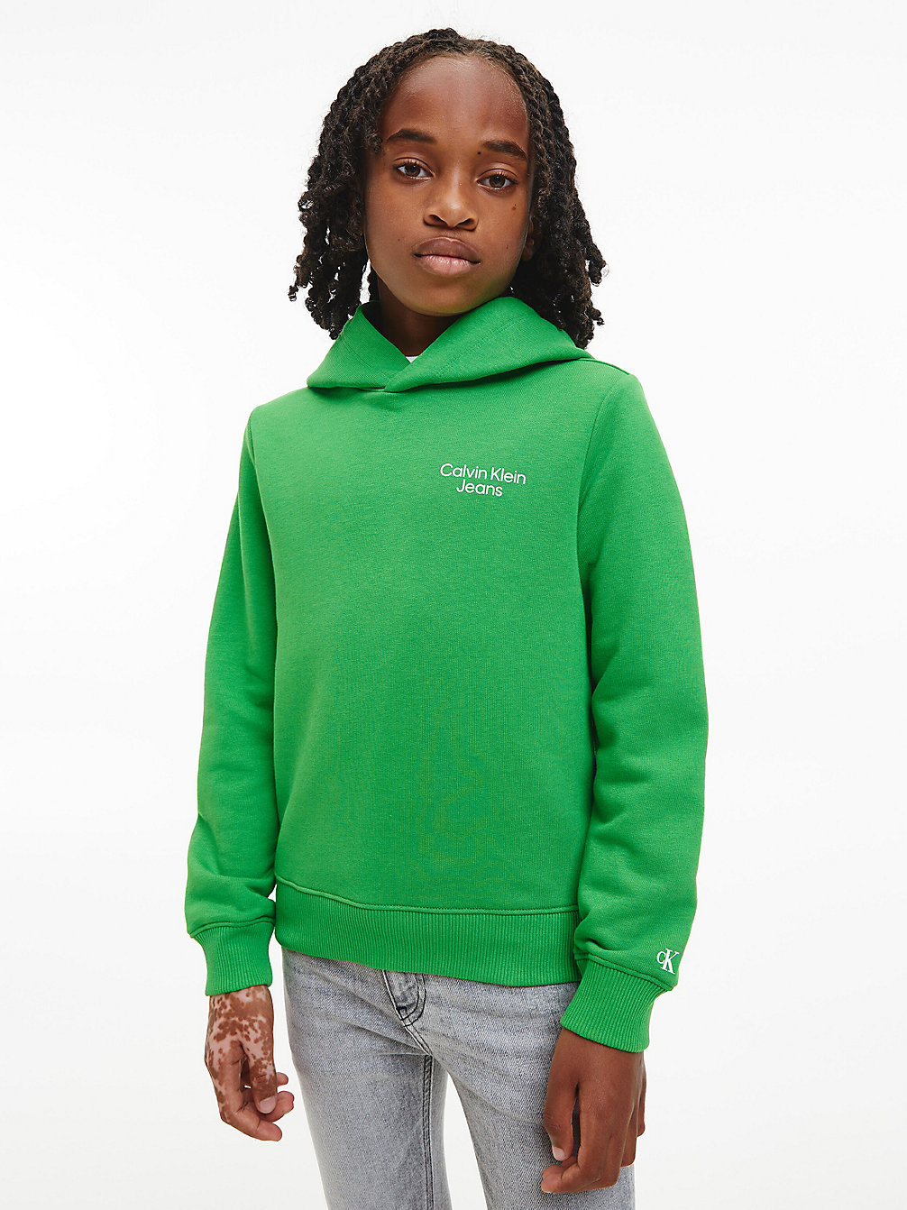 GALVANIC GREEN Organic Cotton Hoodie undefined boys Calvin Klein