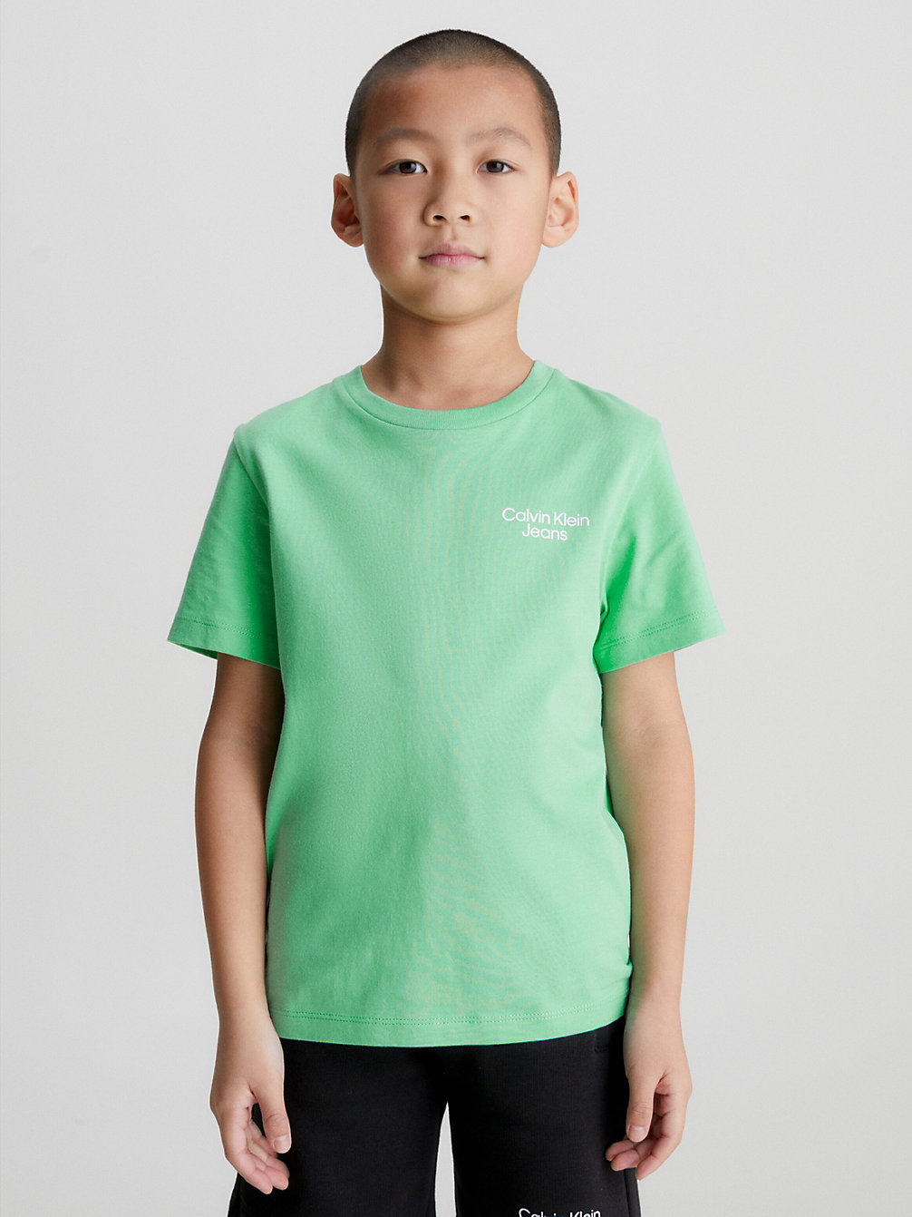 NEPTUNES WAVE T-Shirt En Coton Bio Avec Logo undefined garcons Calvin Klein