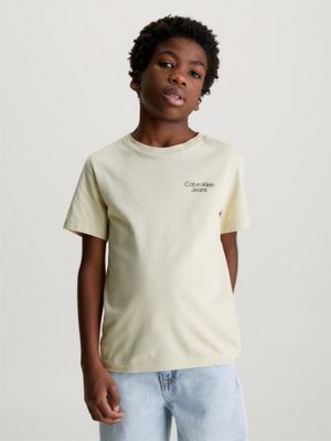 green logo-t-shirt für jungen - calvin klein jeans
