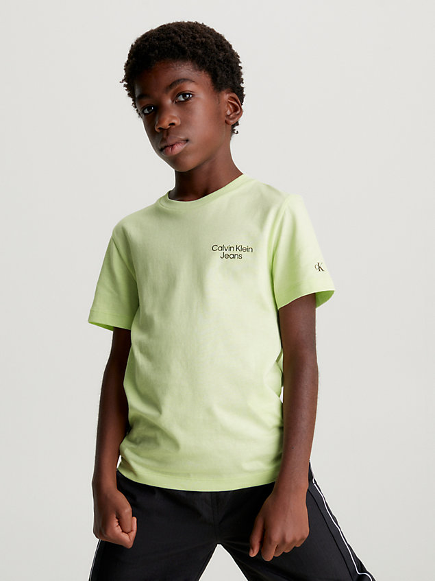 green logo-t-shirt für jungen - calvin klein jeans
