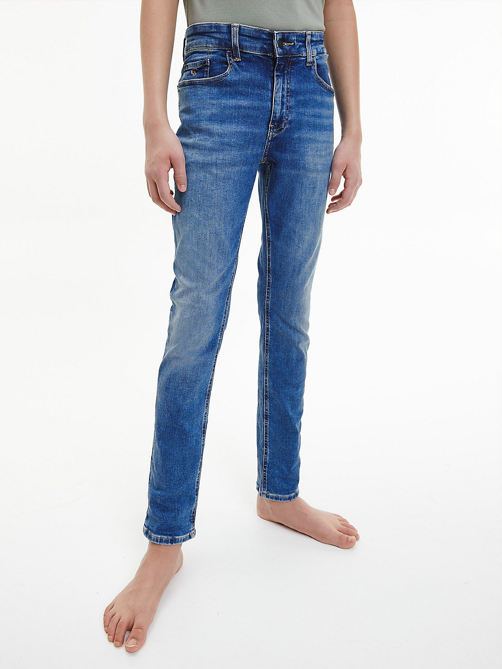 ESSENTIAL MID BLUE STRETCH > Slim Jeans > undefined jongens - Calvin Klein