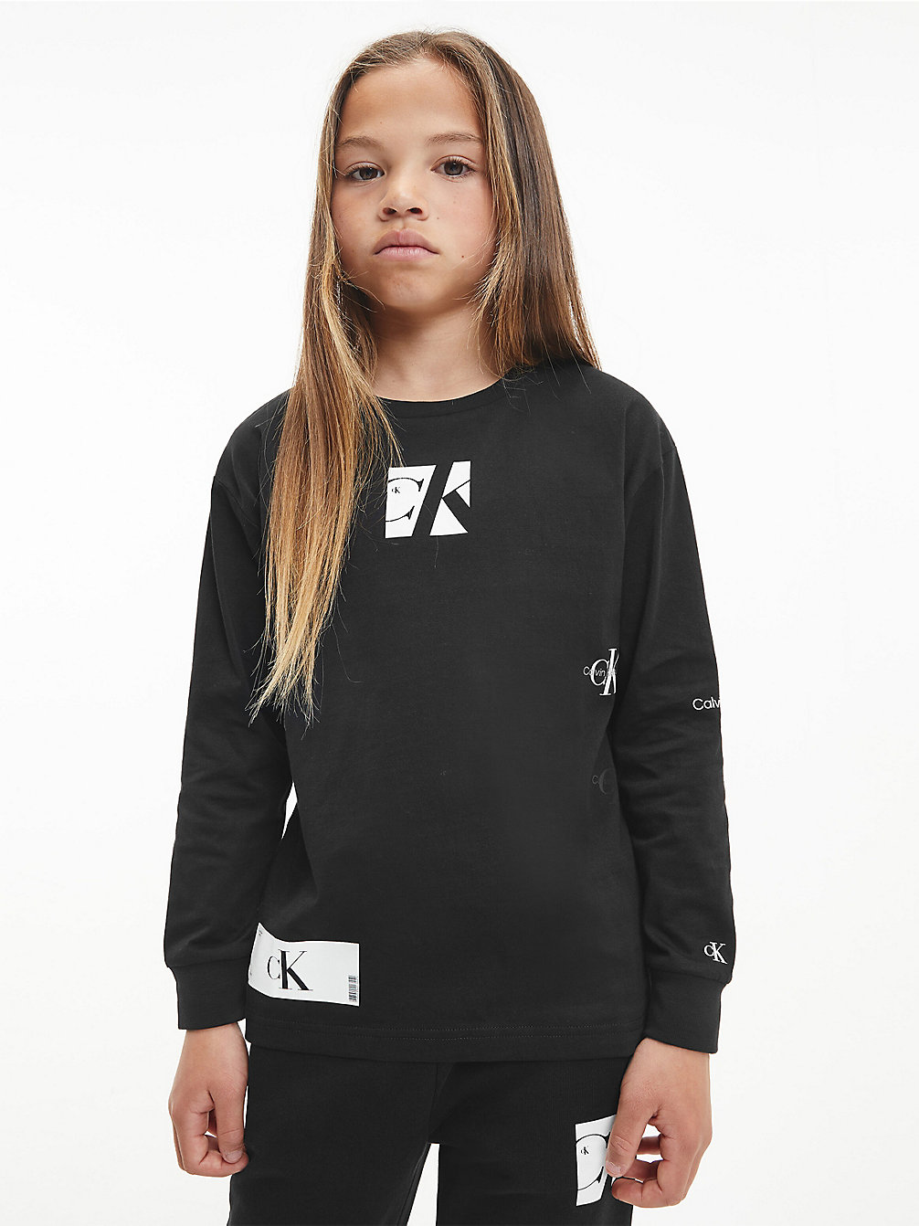 CK BLACK T-Shirt À Manches Longues Avec Logo undefined boys Calvin Klein