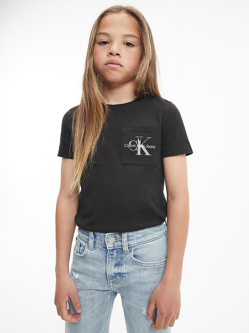 CK BLACK Organic Cotton Reflective Logo T-Shirt undefined boys Calvin Klein