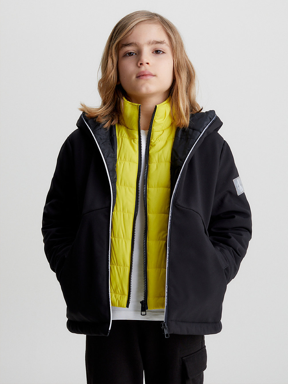 CK BLACK Recycled Polyester Soft Shell Jacket undefined boys Calvin Klein