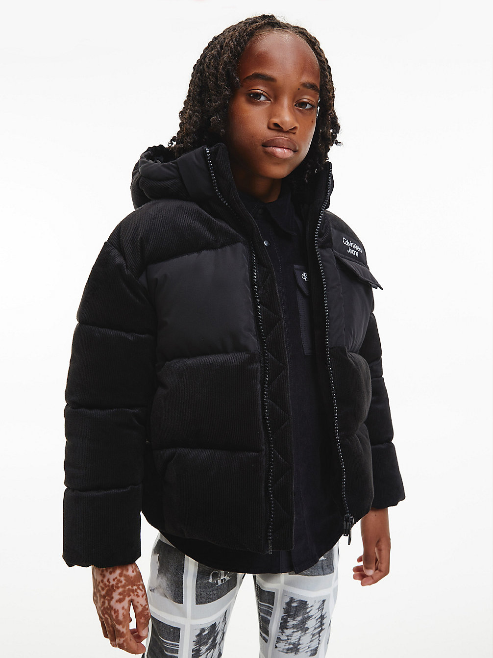 CK BLACK Corduroy Puffer Jacket undefined boys Calvin Klein
