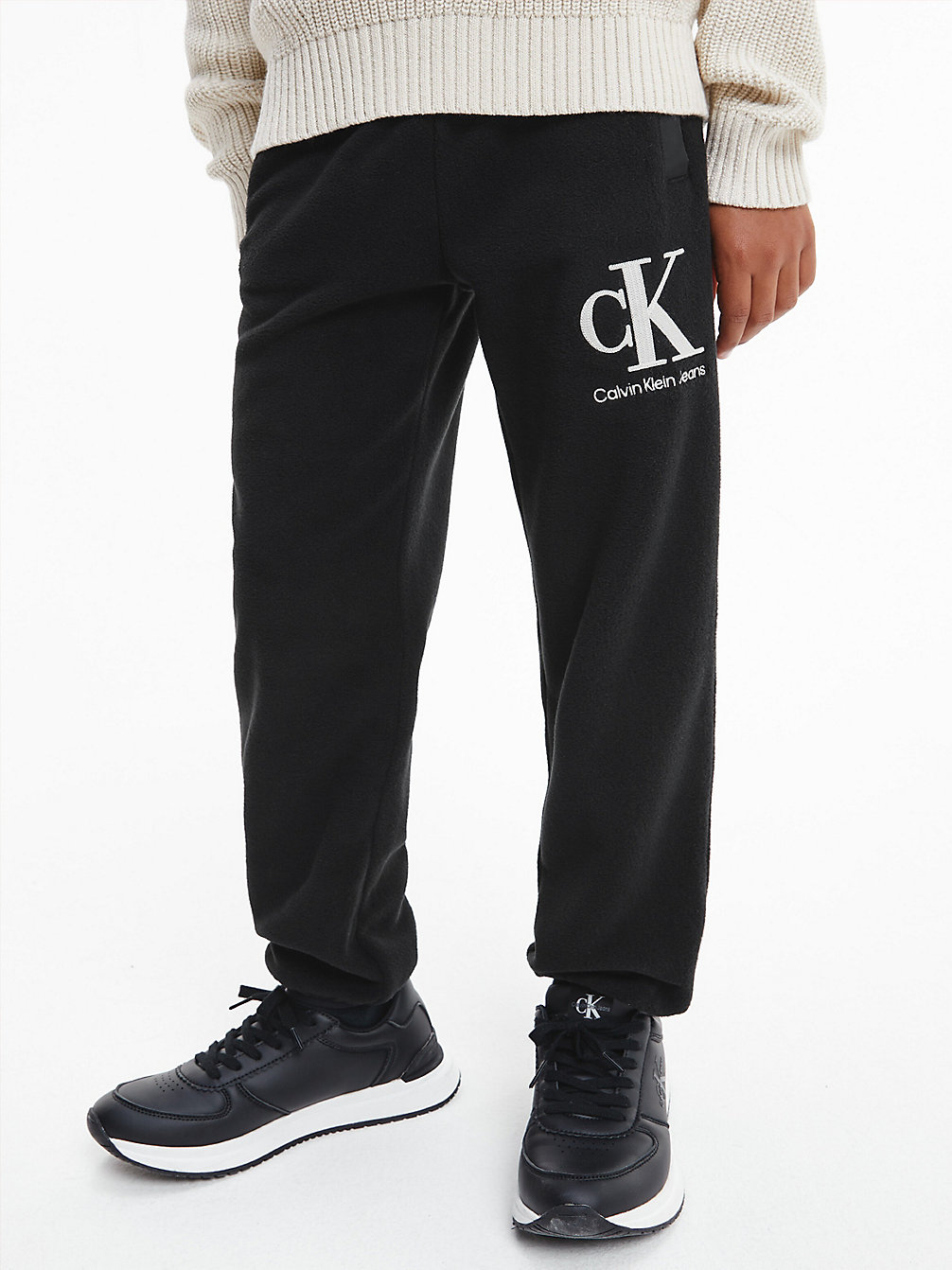 CK BLACK Pantalon De Jogging En Polaire undefined boys Calvin Klein