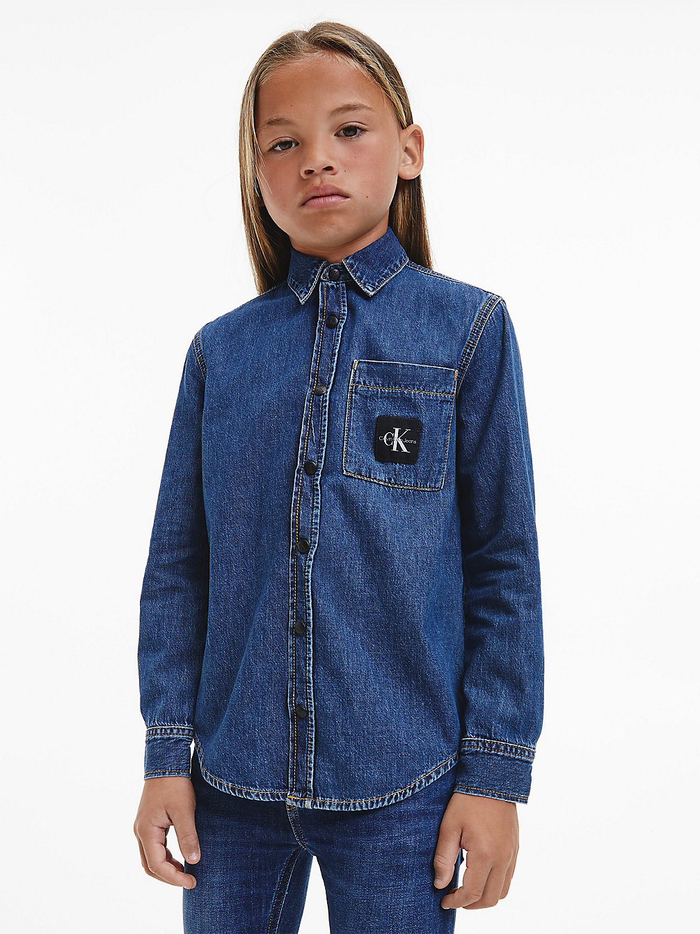 AUTHENTIC BLUE > Джинсовая рубашка > undefined boys - Calvin Klein