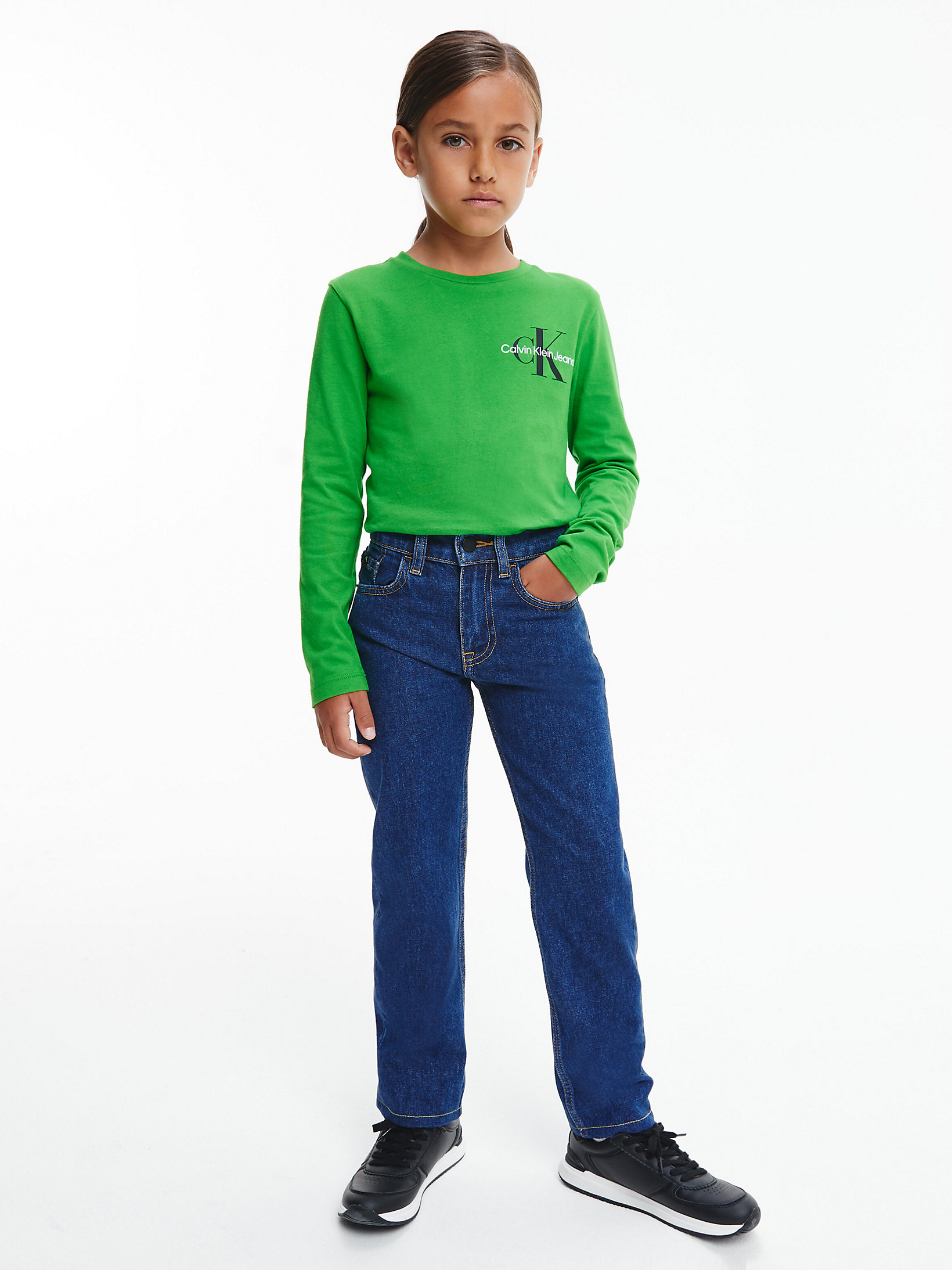Jeans straight vita media Calvin Klein Bambino Abbigliamento Pantaloni e jeans Jeans Jeans straight 