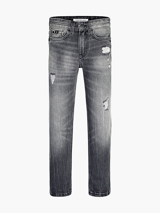 WASHED GREY DESTRUCTED Jean Slim Mid Rise for boys CALVIN KLEIN JEANS