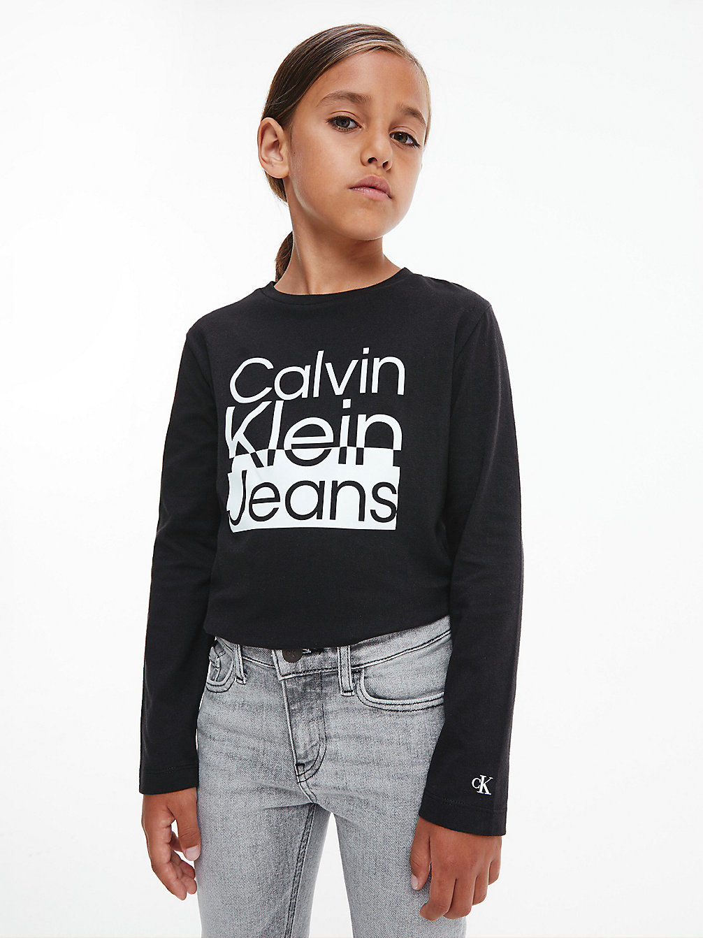 CK BLACK Long Sleeve Logo T-Shirt undefined boys Calvin Klein
