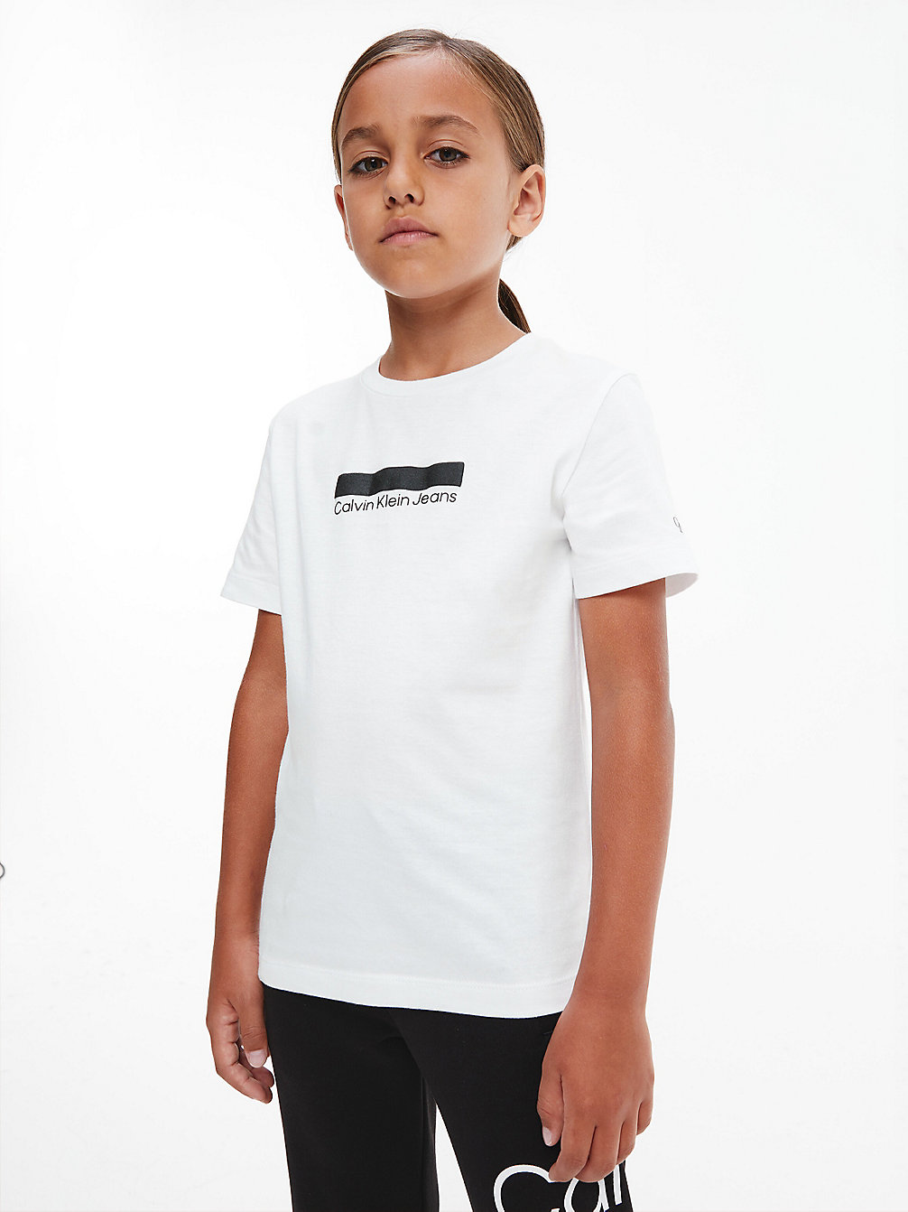 BRIGHT WHITE Organic Cotton T-Shirt undefined boys Calvin Klein