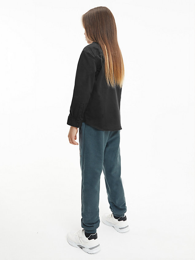 black monogram shirt jacket for boys calvin klein jeans