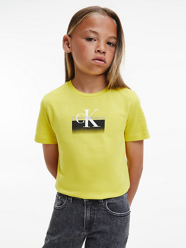 Dune Yellow Organic Cotton Logo T-Shirt undefined boys Calvin Klein
