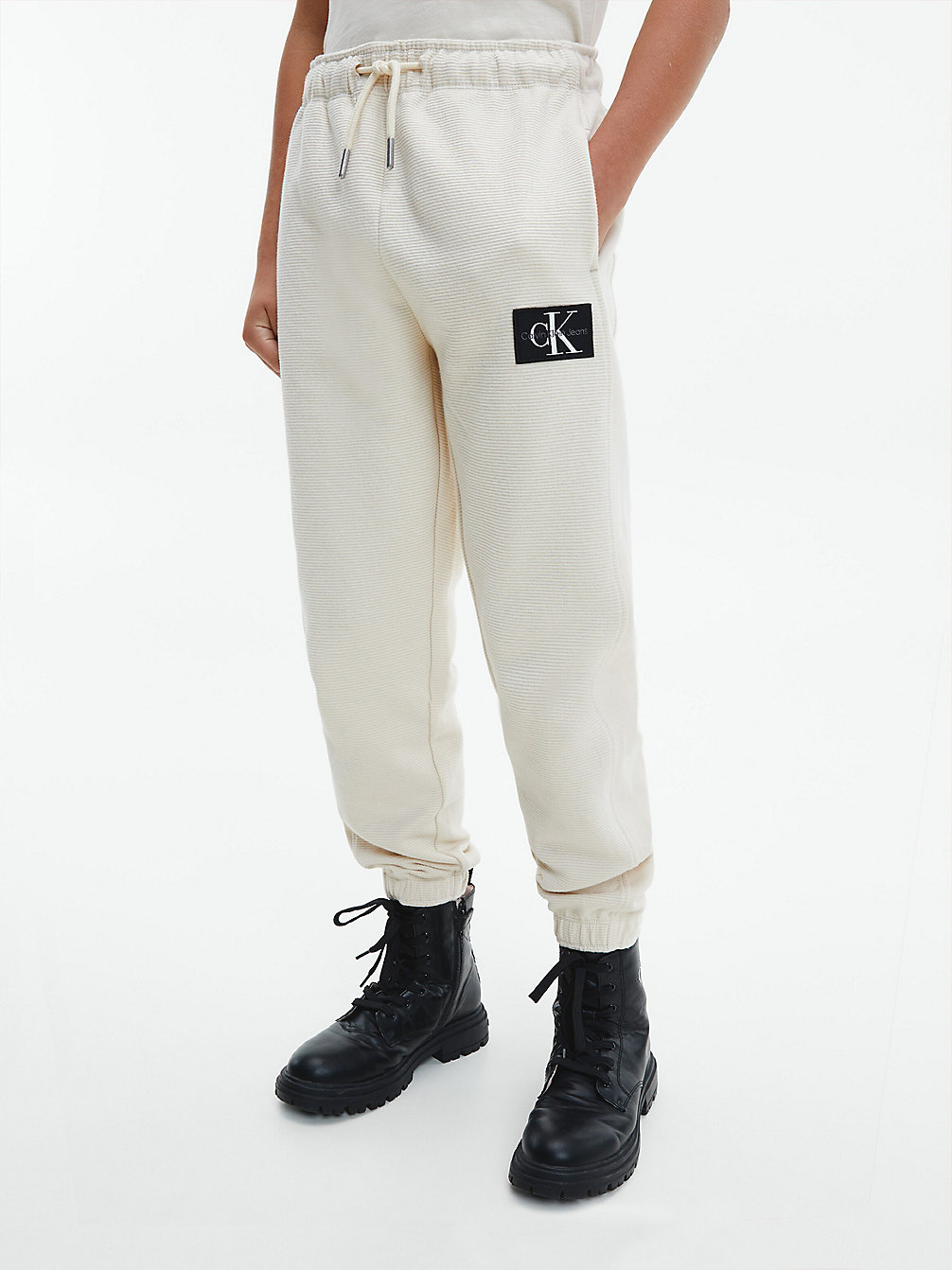 MUSLIN Textured Joggers undefined boys Calvin Klein